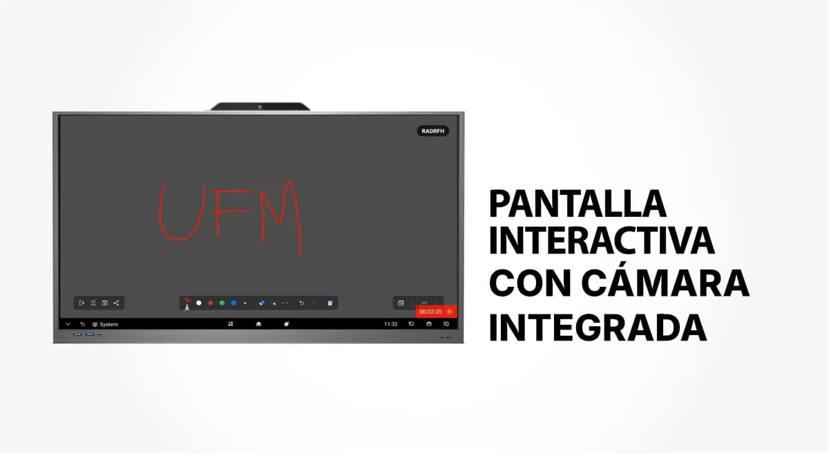 PANTALLA INTERACTIVA CON CÁMARA INTEGRADA