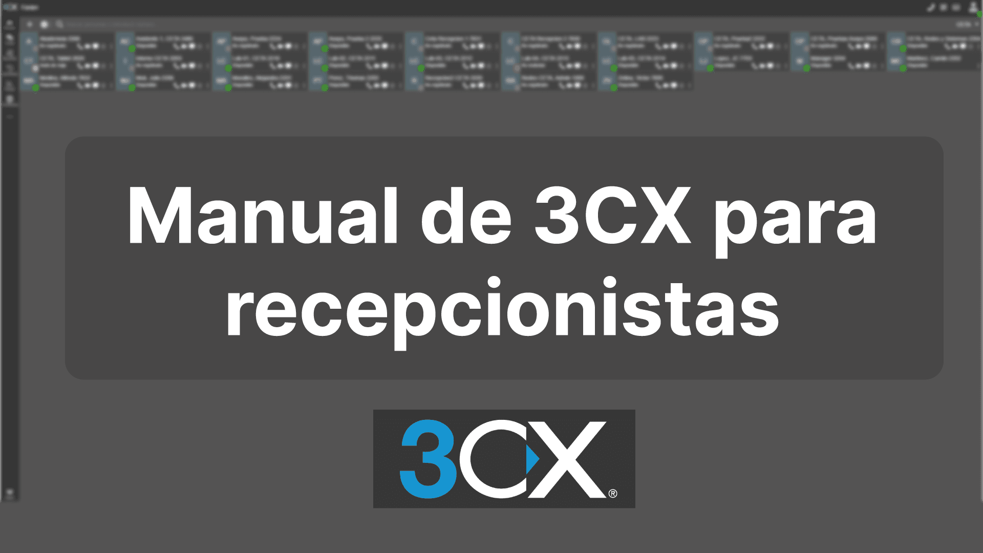 Manual para recepcionistas
